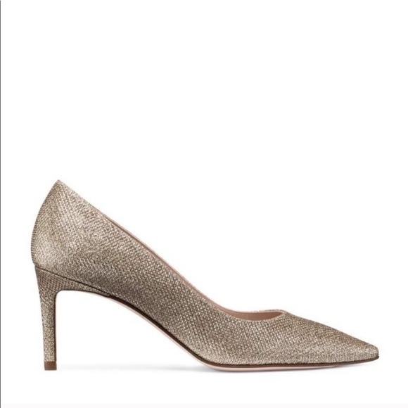 Stuart Weitzman Leigh 70 Platinum Noir Pumps - Picture 7 of 11